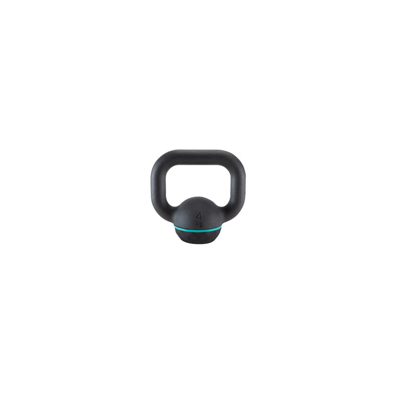 Kettlebell en fonte et base caoutchouc - 4 kg